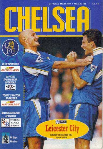 programme cover for Chelsea v Leicester City, 18th Oct 1997