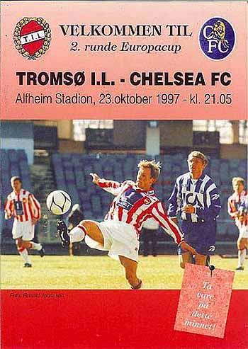 programme cover for Tromsø v Chelsea, 23rd Oct 1997