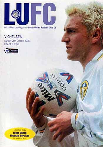 programme cover for Leeds United v Chelsea, 25th Oct 1998