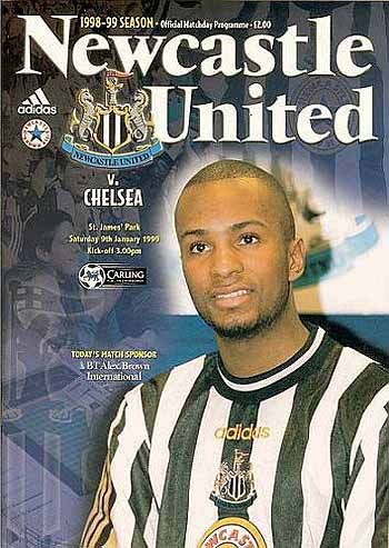 programme cover for Newcastle United v Chelsea, 9th Jan 1999