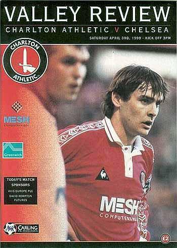 programme cover for Charlton Athletic v Chelsea, 3rd Apr 1999
