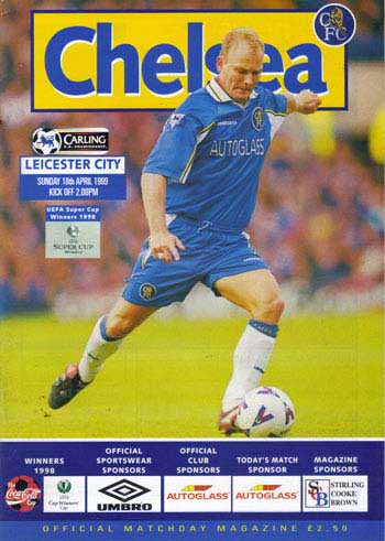 programme cover for Chelsea v Leicester City, 18th Apr 1999