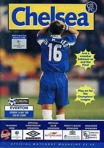 programme cover for Chelsea v Everton, 1st May 1999