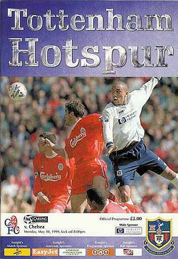 programme cover for Tottenham Hotspur v Chelsea, 10th May 1999