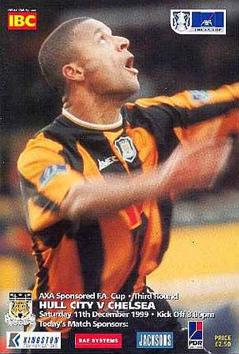 programme cover for Hull City v Chelsea, 11th Dec 1999
