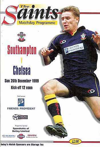 programme cover for Southampton v Chelsea, 26th Dec 1999
