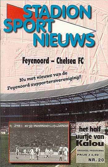 programme cover for Feyenoord v Chelsea, 14th Mar 2000
