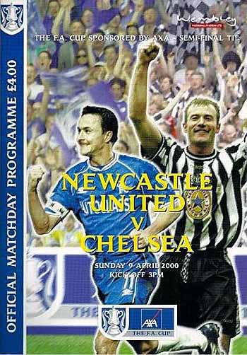 programme cover for Newcastle United v Chelsea, 9th Apr 2000