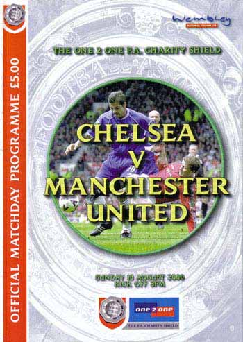 programme cover for Manchester United v Chelsea, Sunday, 13th Aug 2000