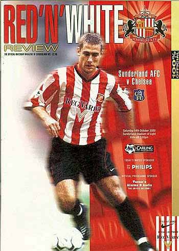 programme cover for Sunderland v Chelsea, 14th Oct 2000