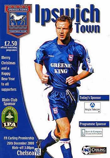 programme cover for Ipswich Town v Chelsea, 26th Dec 2000