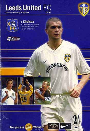 programme cover for Leeds United v Chelsea, 28th Apr 2001