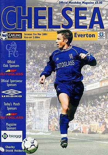 programme cover for Chelsea v Everton, 5th May 2001