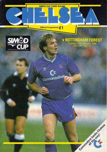 programme cover for Chelsea v Nottingham Forest, 10th Jan 1989