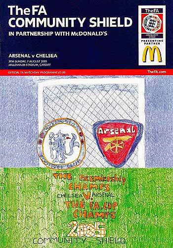 programme cover for Arsenal v Chelsea, 7th Aug 2005