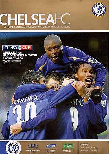 programme cover for Chelsea v Huddersfield Town, 7th Jan 2006