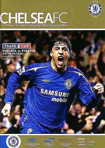 programme cover for Chelsea v Everton, 8th Feb 2006