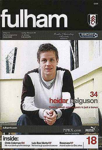 programme cover for Fulham v Chelsea, Sunday, 19th Mar 2006