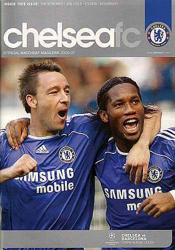 programme cover for Chelsea v Barcelona, 18th Oct 2006