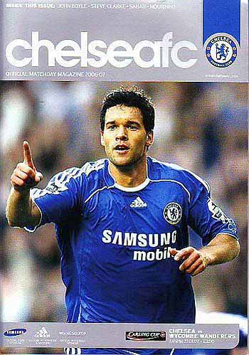 programme cover for Chelsea v Wycombe Wanderers, 23rd Jan 2007