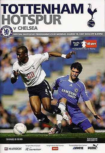 programme cover for Tottenham Hotspur v Chelsea, 19th Mar 2007