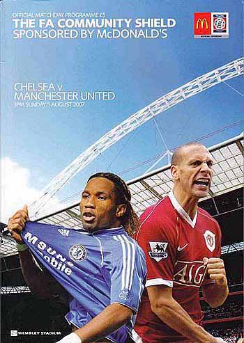 programme cover for Manchester United v Chelsea, 5th Aug 2007