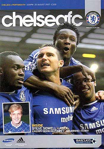 programme cover for Chelsea v Portsmouth, 25th Aug 2007