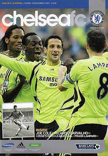 programme cover for Chelsea v Everton, 11th Nov 2007
