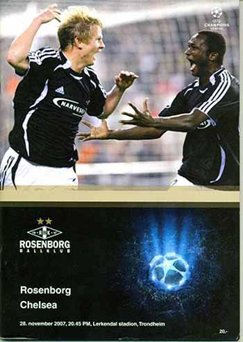 programme cover for Rosenborg v Chelsea, 28th Nov 2007