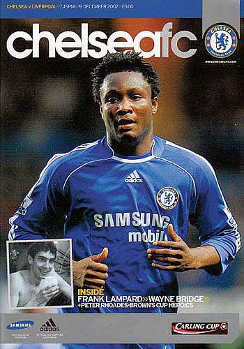 programme cover for Chelsea v Liverpool, 19th Dec 2007