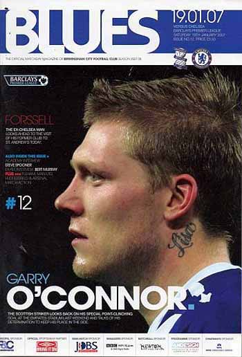 programme cover for Birmingham City v Chelsea, 19th Jan 2008