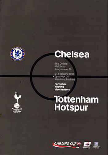 programme cover for Tottenham Hotspur v Chelsea, 24th Feb 2008