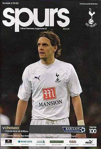 programme cover for Tottenham Hotspur v Chelsea, 19th Mar 2008