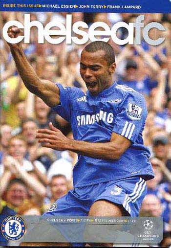 programme cover for Chelsea v Porto, 15th Sep 2009