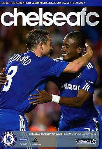 programme cover for Chelsea v Blackburn Rovers, 24th Oct 2009