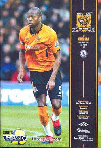 programme cover for Hull City v Chelsea, 2nd Feb 2010