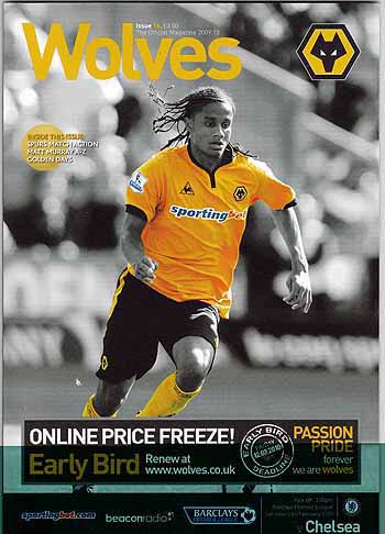 programme cover for Wolverhampton Wanderers v Chelsea, Saturday, 20th Feb 2010
