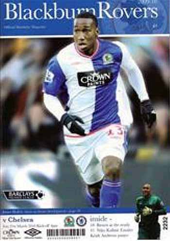 programme cover for Blackburn Rovers v Chelsea, Sunday, 21st Mar 2010