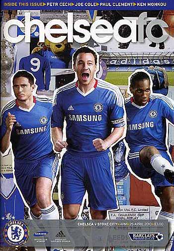 programme cover for Chelsea v Stoke City, Sunday, 25th Apr 2010