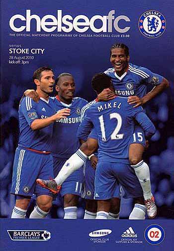 programme cover for Chelsea v Stoke City, 28th Aug 2010