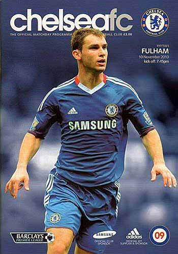 programme cover for Chelsea v Fulham, 10th Nov 2010