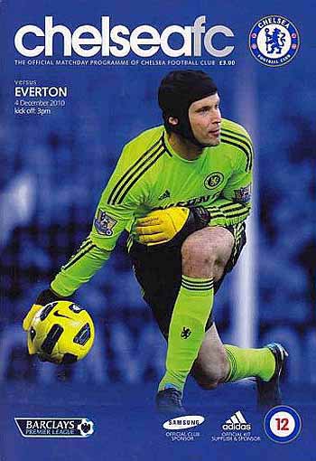programme cover for Chelsea v Everton, 4th Dec 2010