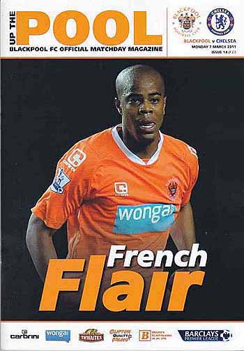 programme cover for Blackpool v Chelsea, 7th Mar 2011