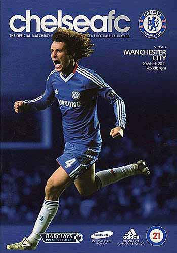 programme cover for Chelsea v Manchester City, 20th Mar 2011