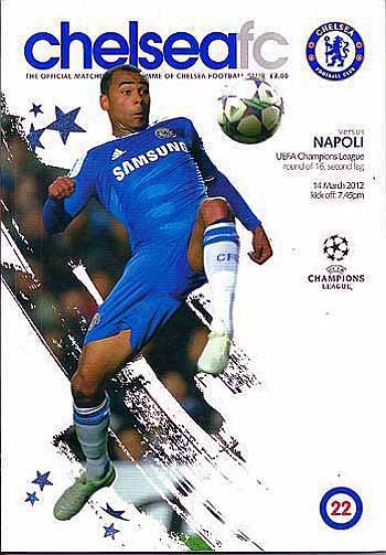 programme cover for Chelsea v Napoli, Wednesday, 14th Mar 2012