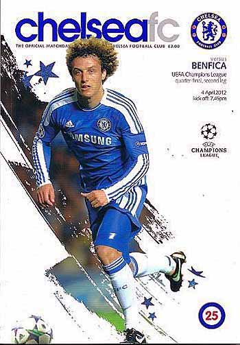 programme cover for Chelsea v Benfica, Wednesday, 4th Apr 2012