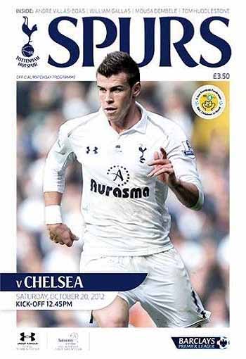 programme cover for Tottenham Hotspur v Chelsea, 20th Oct 2012
