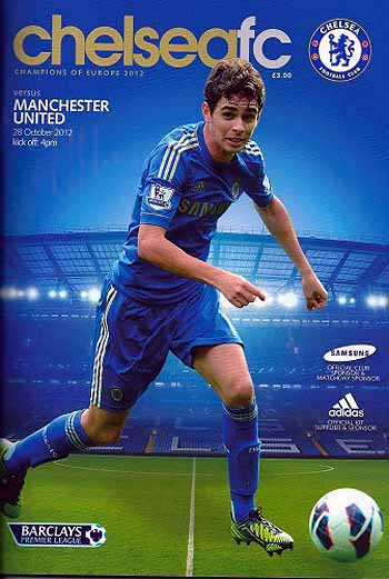 programme cover for Chelsea v Manchester United, Sunday, 28th Oct 2012