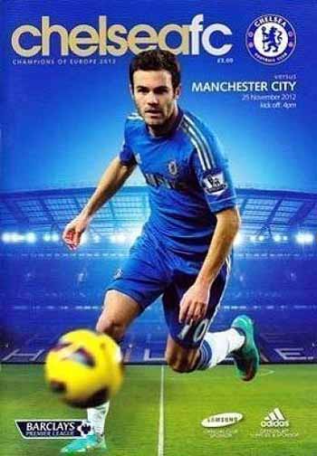 programme cover for Chelsea v Manchester City, 25th Nov 2012