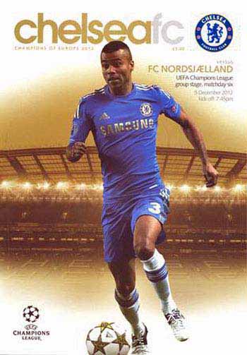 programme cover for Chelsea v FC Nordsjaelland, 5th Dec 2012
